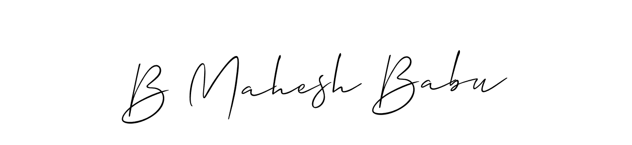 Also You can easily find your signature by using the search form. We will create B Mahesh Babu name handwritten signature images for you free of cost using Allison_Script sign style. B Mahesh Babu signature style 2 images and pictures png