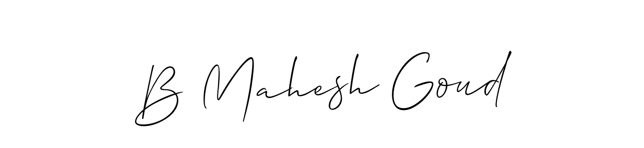 Allison_Script is a professional signature style that is perfect for those who want to add a touch of class to their signature. It is also a great choice for those who want to make their signature more unique. Get B Mahesh Goud name to fancy signature for free. B Mahesh Goud signature style 2 images and pictures png