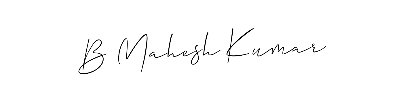 It looks lik you need a new signature style for name B Mahesh Kumar. Design unique handwritten (Allison_Script) signature with our free signature maker in just a few clicks. B Mahesh Kumar signature style 2 images and pictures png