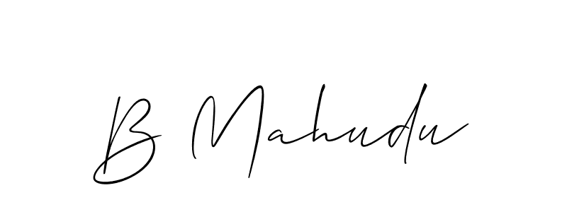 Also You can easily find your signature by using the search form. We will create B Mahudu name handwritten signature images for you free of cost using Allison_Script sign style. B Mahudu signature style 2 images and pictures png