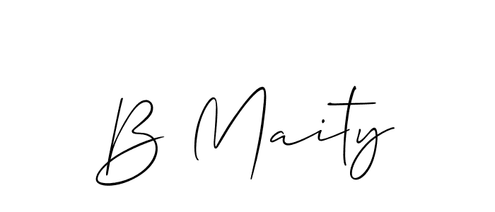 You should practise on your own different ways (Allison_Script) to write your name (B Maity) in signature. don't let someone else do it for you. B Maity signature style 2 images and pictures png