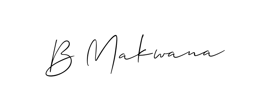 How to make B Makwana name signature. Use Allison_Script style for creating short signs online. This is the latest handwritten sign. B Makwana signature style 2 images and pictures png