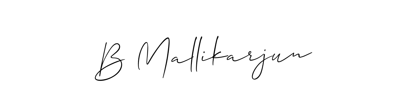 Also we have B Mallikarjun name is the best signature style. Create professional handwritten signature collection using Allison_Script autograph style. B Mallikarjun signature style 2 images and pictures png