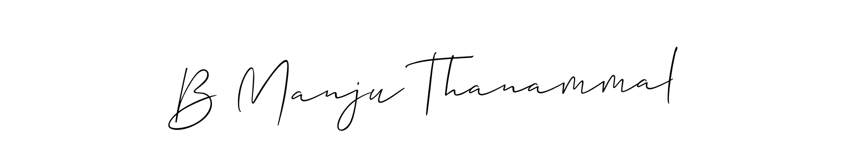 Check out images of Autograph of B Manju Thanammal name. Actor B Manju Thanammal Signature Style. Allison_Script is a professional sign style online. B Manju Thanammal signature style 2 images and pictures png