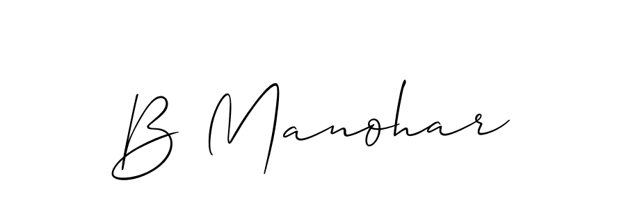 Also You can easily find your signature by using the search form. We will create B Manohar name handwritten signature images for you free of cost using Allison_Script sign style. B Manohar signature style 2 images and pictures png