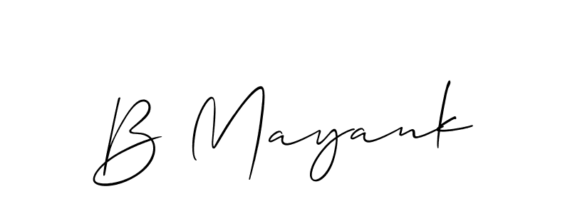 You should practise on your own different ways (Allison_Script) to write your name (B Mayank) in signature. don't let someone else do it for you. B Mayank signature style 2 images and pictures png