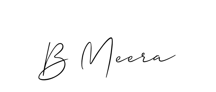 You can use this online signature creator to create a handwritten signature for the name B Meera. This is the best online autograph maker. B Meera signature style 2 images and pictures png