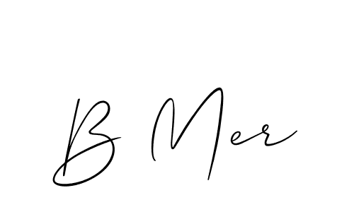 Design your own signature with our free online signature maker. With this signature software, you can create a handwritten (Allison_Script) signature for name B Mer. B Mer signature style 2 images and pictures png