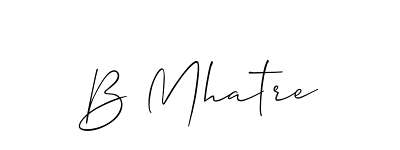 Check out images of Autograph of B Mhatre name. Actor B Mhatre Signature Style. Allison_Script is a professional sign style online. B Mhatre signature style 2 images and pictures png