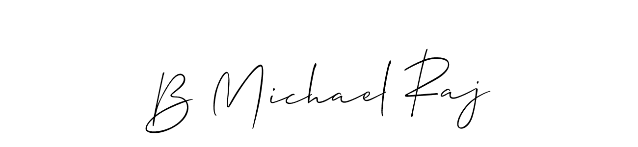 Allison_Script is a professional signature style that is perfect for those who want to add a touch of class to their signature. It is also a great choice for those who want to make their signature more unique. Get B Michael Raj name to fancy signature for free. B Michael Raj signature style 2 images and pictures png