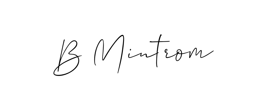How to Draw B Mintrom signature style? Allison_Script is a latest design signature styles for name B Mintrom. B Mintrom signature style 2 images and pictures png