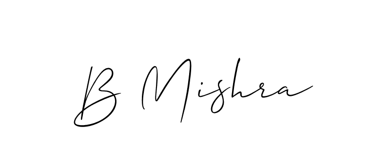 Also You can easily find your signature by using the search form. We will create B Mishra name handwritten signature images for you free of cost using Allison_Script sign style. B Mishra signature style 2 images and pictures png