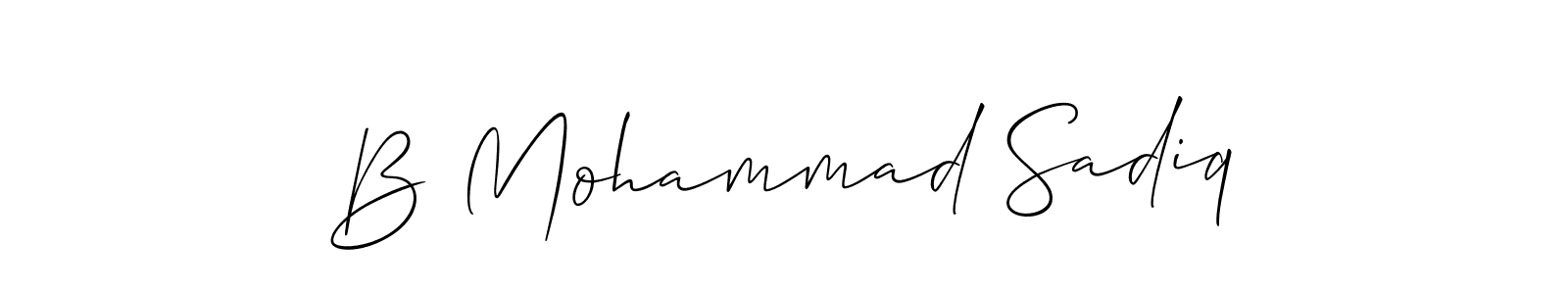 Make a short B Mohammad Sadiq signature style. Manage your documents anywhere anytime using Allison_Script. Create and add eSignatures, submit forms, share and send files easily. B Mohammad Sadiq signature style 2 images and pictures png