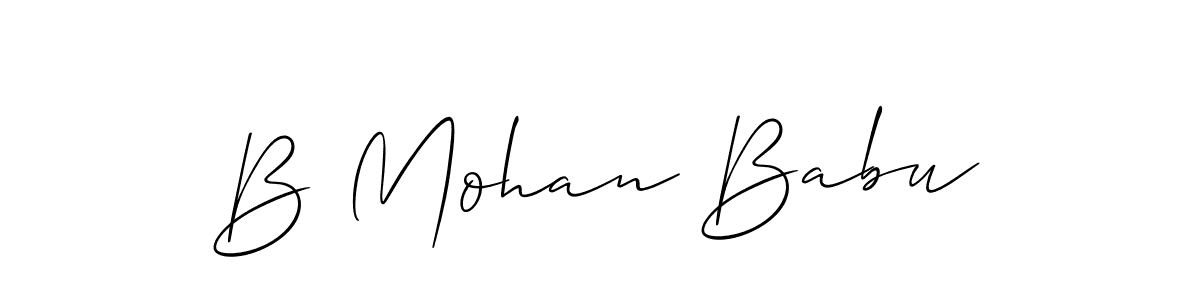 It looks lik you need a new signature style for name B Mohan Babu. Design unique handwritten (Allison_Script) signature with our free signature maker in just a few clicks. B Mohan Babu signature style 2 images and pictures png