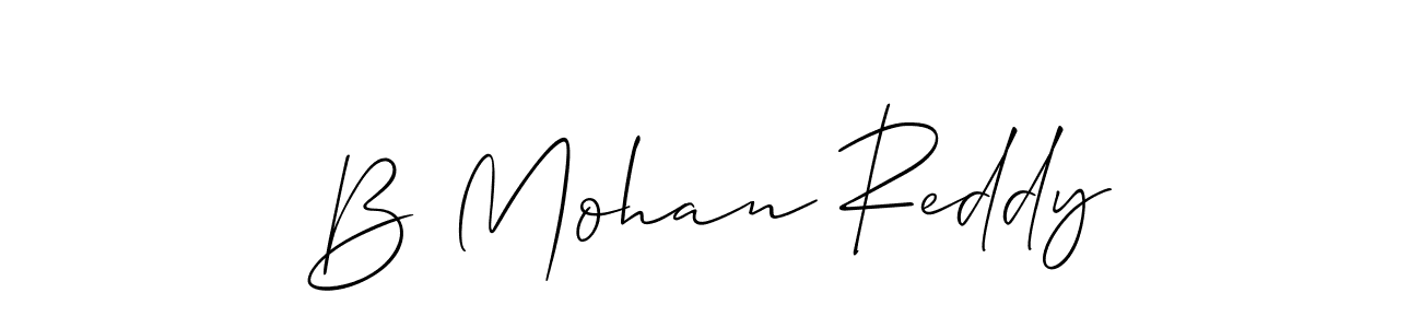 Make a short B Mohan Reddy signature style. Manage your documents anywhere anytime using Allison_Script. Create and add eSignatures, submit forms, share and send files easily. B Mohan Reddy signature style 2 images and pictures png