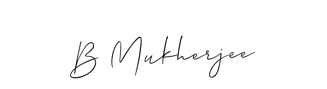 Make a beautiful signature design for name B Mukherjee. With this signature (Allison_Script) style, you can create a handwritten signature for free. B Mukherjee signature style 2 images and pictures png