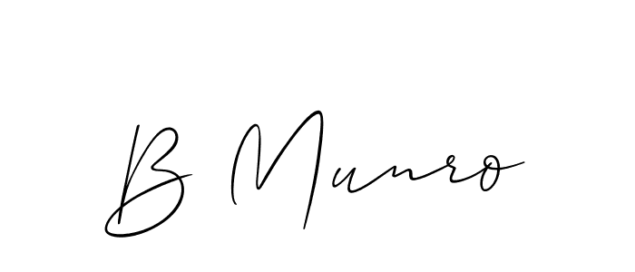 Similarly Allison_Script is the best handwritten signature design. Signature creator online .You can use it as an online autograph creator for name B Munro. B Munro signature style 2 images and pictures png