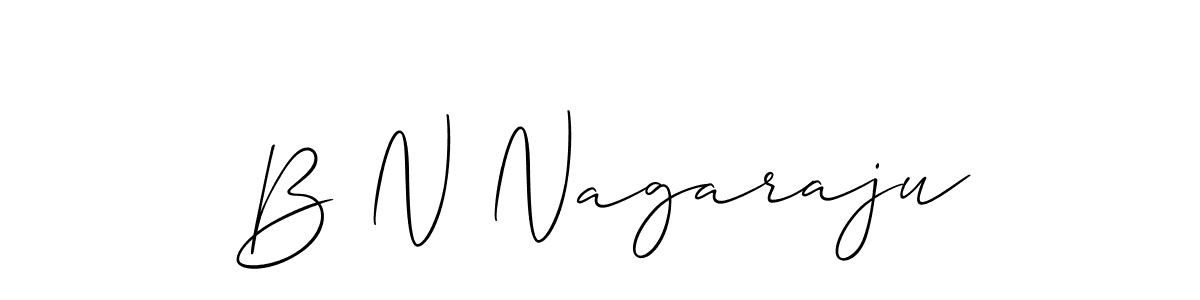 Allison_Script is a professional signature style that is perfect for those who want to add a touch of class to their signature. It is also a great choice for those who want to make their signature more unique. Get B N Nagaraju name to fancy signature for free. B N Nagaraju signature style 2 images and pictures png