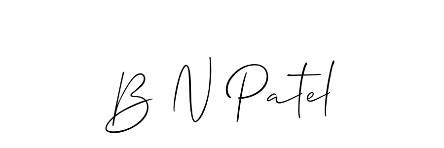 Also we have B N Patel name is the best signature style. Create professional handwritten signature collection using Allison_Script autograph style. B N Patel signature style 2 images and pictures png