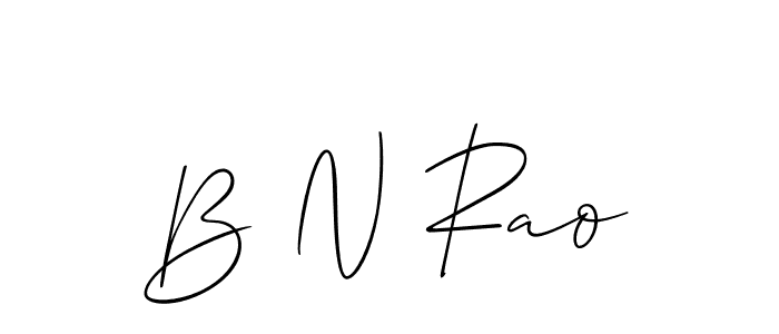 Also we have B N Rao name is the best signature style. Create professional handwritten signature collection using Allison_Script autograph style. B N Rao signature style 2 images and pictures png