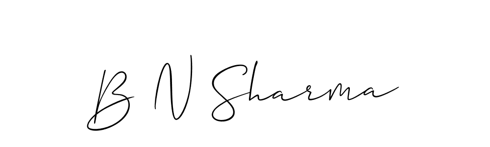 B N Sharma stylish signature style. Best Handwritten Sign (Allison_Script) for my name. Handwritten Signature Collection Ideas for my name B N Sharma. B N Sharma signature style 2 images and pictures png