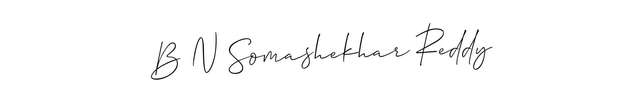 Also You can easily find your signature by using the search form. We will create B N Somashekhar Reddy name handwritten signature images for you free of cost using Allison_Script sign style. B N Somashekhar Reddy signature style 2 images and pictures png
