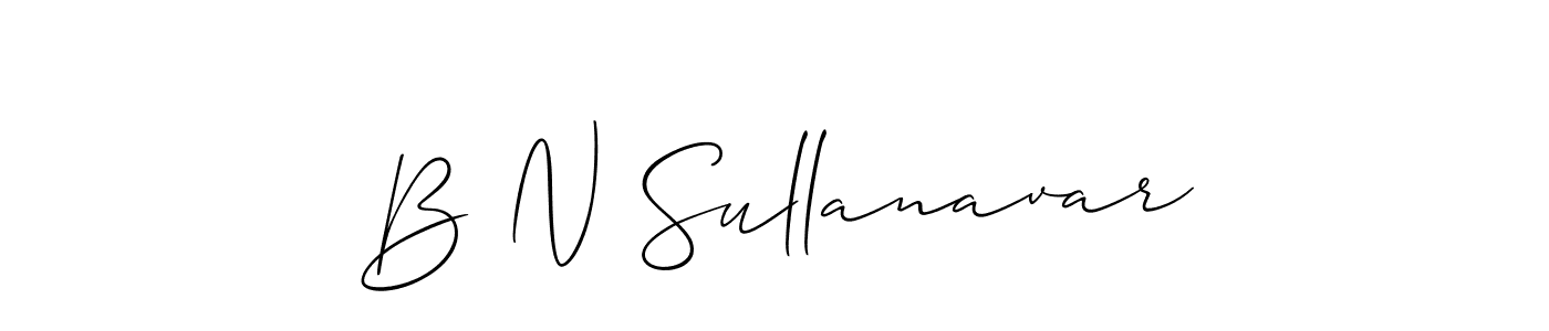 It looks lik you need a new signature style for name B N Sullanavar. Design unique handwritten (Allison_Script) signature with our free signature maker in just a few clicks. B N Sullanavar signature style 2 images and pictures png