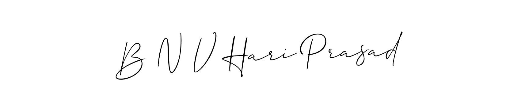 Design your own signature with our free online signature maker. With this signature software, you can create a handwritten (Allison_Script) signature for name B N V Hari Prasad. B N V Hari Prasad signature style 2 images and pictures png