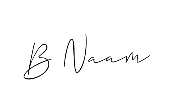 The best way (Allison_Script) to make a short signature is to pick only two or three words in your name. The name B Naam include a total of six letters. For converting this name. B Naam signature style 2 images and pictures png