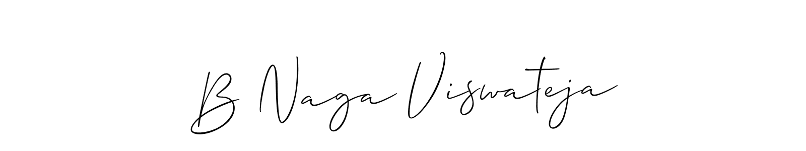 Create a beautiful signature design for name B Naga Viswateja. With this signature (Allison_Script) fonts, you can make a handwritten signature for free. B Naga Viswateja signature style 2 images and pictures png