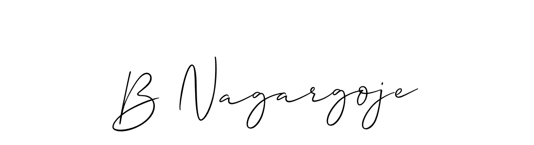 It looks lik you need a new signature style for name B Nagargoje. Design unique handwritten (Allison_Script) signature with our free signature maker in just a few clicks. B Nagargoje signature style 2 images and pictures png