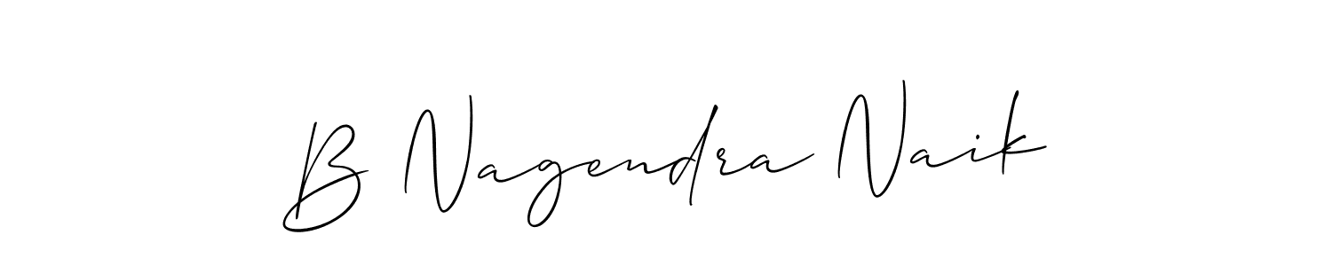 You should practise on your own different ways (Allison_Script) to write your name (B Nagendra Naik) in signature. don't let someone else do it for you. B Nagendra Naik signature style 2 images and pictures png