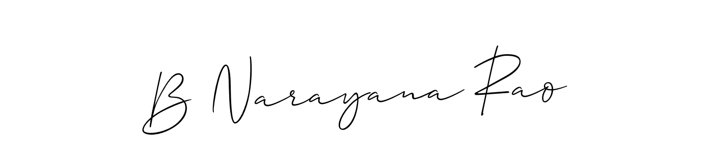 Best and Professional Signature Style for B Narayana Rao. Allison_Script Best Signature Style Collection. B Narayana Rao signature style 2 images and pictures png