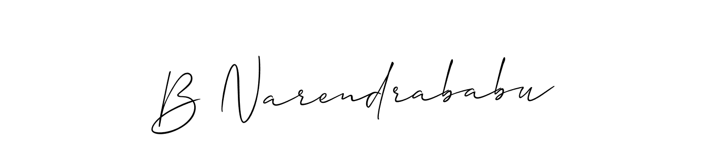 Also we have B Narendrababu name is the best signature style. Create professional handwritten signature collection using Allison_Script autograph style. B Narendrababu signature style 2 images and pictures png