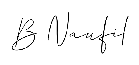 Make a beautiful signature design for name B Naufil. With this signature (Allison_Script) style, you can create a handwritten signature for free. B Naufil signature style 2 images and pictures png