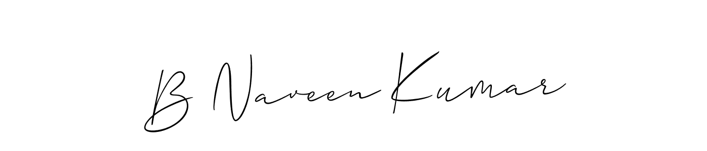How to Draw B Naveen Kumar signature style? Allison_Script is a latest design signature styles for name B Naveen Kumar. B Naveen Kumar signature style 2 images and pictures png