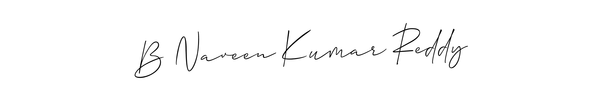 Allison_Script is a professional signature style that is perfect for those who want to add a touch of class to their signature. It is also a great choice for those who want to make their signature more unique. Get B Naveen Kumar Reddy name to fancy signature for free. B Naveen Kumar Reddy signature style 2 images and pictures png