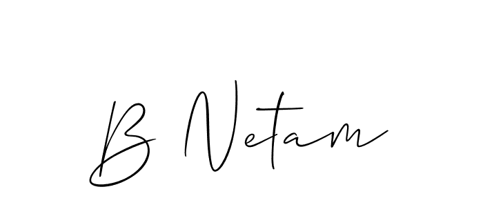 Make a beautiful signature design for name B Netam. Use this online signature maker to create a handwritten signature for free. B Netam signature style 2 images and pictures png