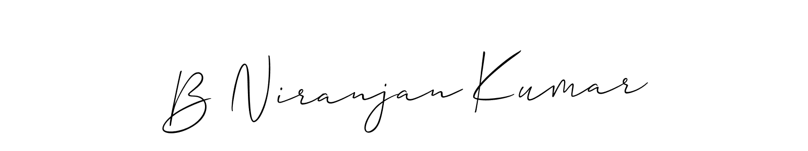 Create a beautiful signature design for name B Niranjan Kumar. With this signature (Allison_Script) fonts, you can make a handwritten signature for free. B Niranjan Kumar signature style 2 images and pictures png