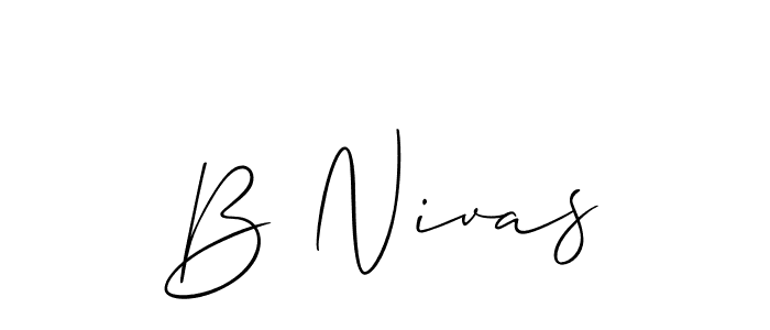How to Draw B Nivas signature style? Allison_Script is a latest design signature styles for name B Nivas. B Nivas signature style 2 images and pictures png