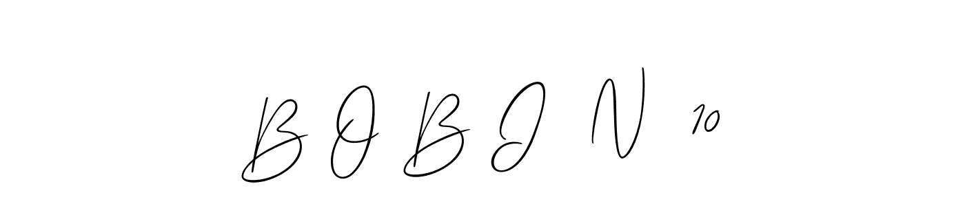 Make a short B O B I  N  10 signature style. Manage your documents anywhere anytime using Allison_Script. Create and add eSignatures, submit forms, share and send files easily. B O B I  N  10 signature style 2 images and pictures png