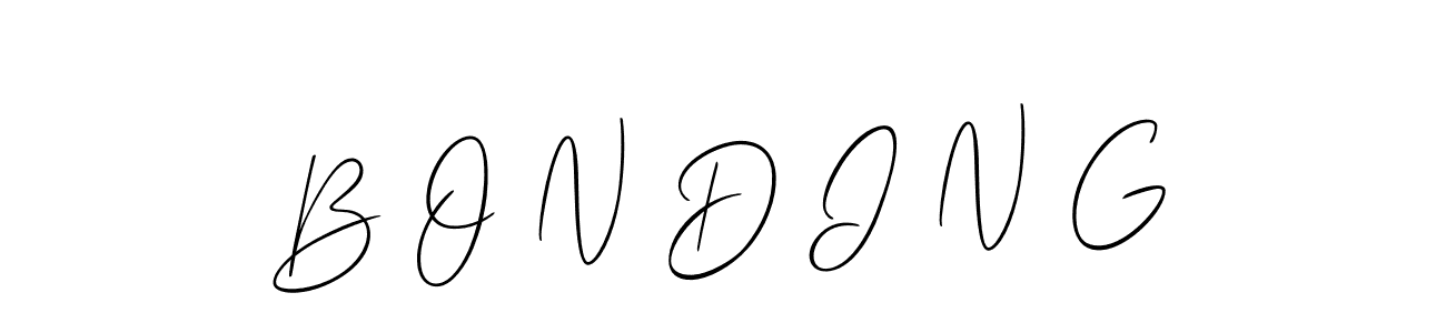 How to make B O N D I N G signature? Allison_Script is a professional autograph style. Create handwritten signature for B O N D I N G name. B O N D I N G signature style 2 images and pictures png