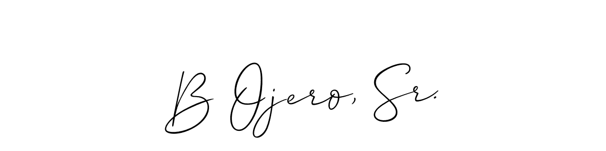 Allison_Script is a professional signature style that is perfect for those who want to add a touch of class to their signature. It is also a great choice for those who want to make their signature more unique. Get B Ojero, Sr. name to fancy signature for free. B Ojero, Sr. signature style 2 images and pictures png