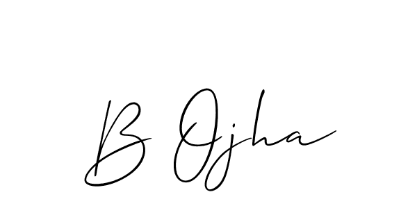 Also we have B Ojha name is the best signature style. Create professional handwritten signature collection using Allison_Script autograph style. B Ojha signature style 2 images and pictures png