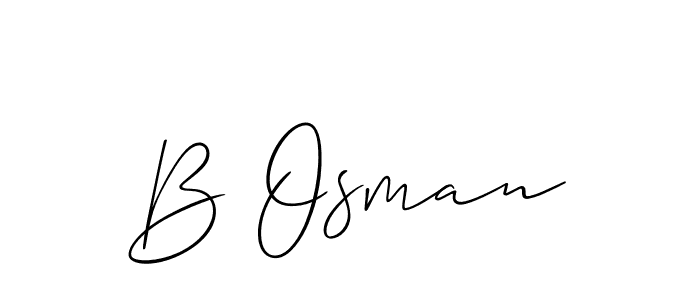 How to make B Osman signature? Allison_Script is a professional autograph style. Create handwritten signature for B Osman name. B Osman signature style 2 images and pictures png