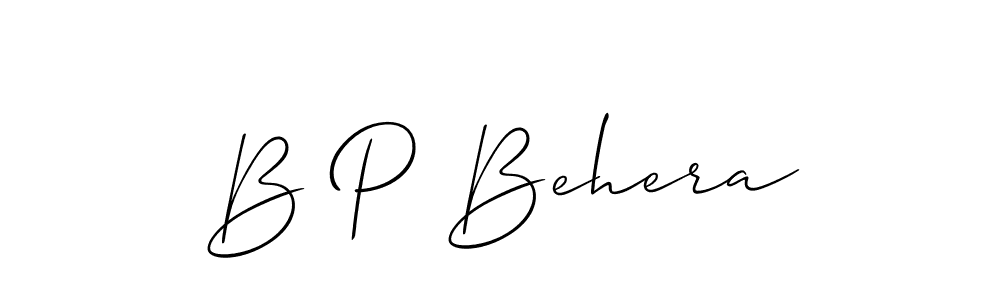 Also You can easily find your signature by using the search form. We will create B P Behera name handwritten signature images for you free of cost using Allison_Script sign style. B P Behera signature style 2 images and pictures png