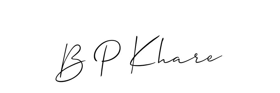 Best and Professional Signature Style for B P Khare. Allison_Script Best Signature Style Collection. B P Khare signature style 2 images and pictures png