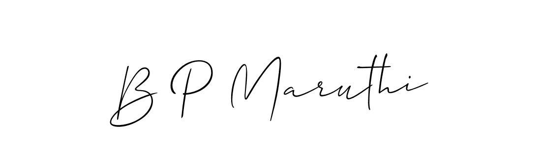 You should practise on your own different ways (Allison_Script) to write your name (B P Maruthi) in signature. don't let someone else do it for you. B P Maruthi signature style 2 images and pictures png