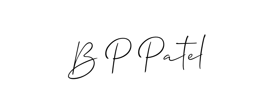 It looks lik you need a new signature style for name B P Patel. Design unique handwritten (Allison_Script) signature with our free signature maker in just a few clicks. B P Patel signature style 2 images and pictures png