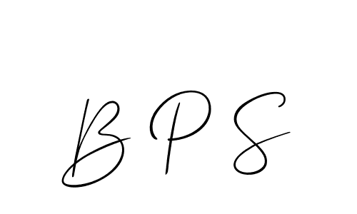 Also You can easily find your signature by using the search form. We will create B P S name handwritten signature images for you free of cost using Allison_Script sign style. B P S signature style 2 images and pictures png